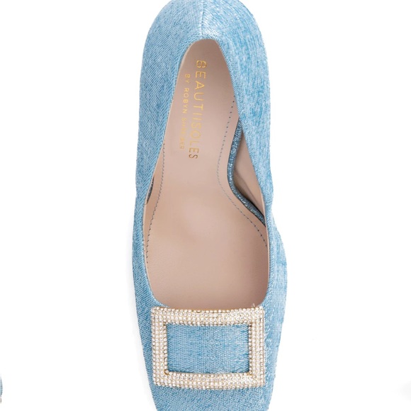 Daisy Sky Blue Metallic Beautiisoles size 7 light blue sparkle ✨ - Picture 6 of 7
